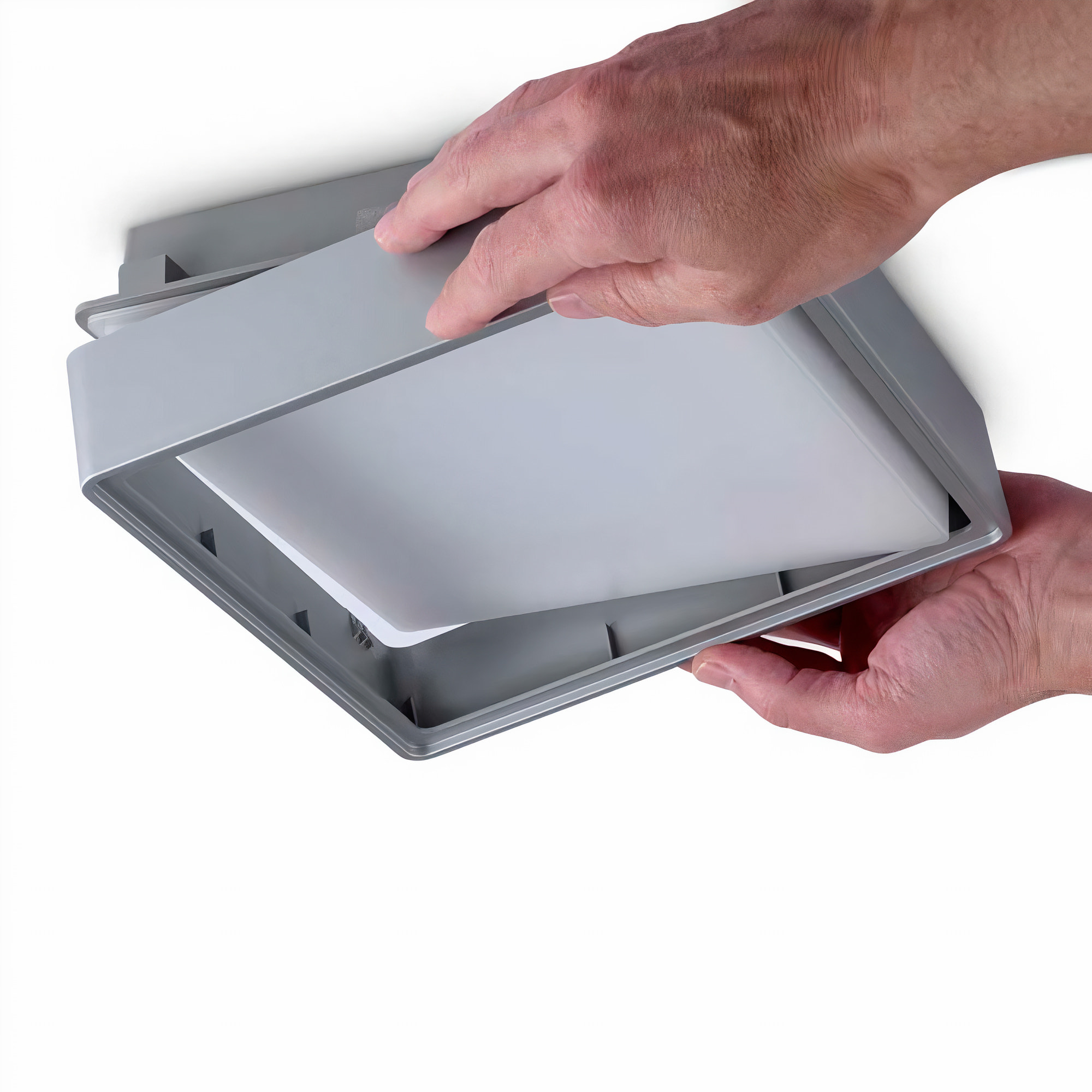 LEDS C4 Plafon Ip66 Kossel Direct 400Mm Led 19W Blanco Cálido - 3000K On-Off Gris 1172L