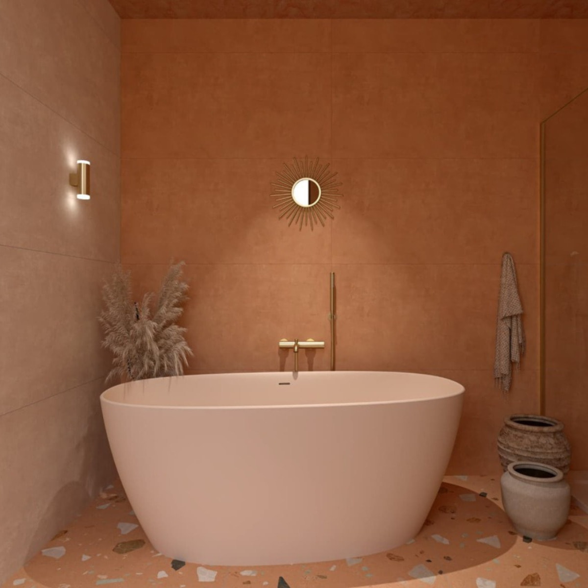 Aurum mitigeur bain/douche 150 mm à levier, or brossé (SATBAUR222BG)