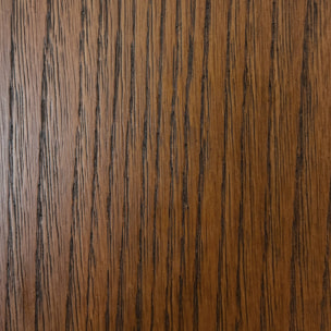 Table à manger oblongue extensible bois d'hévéa et placage chêne 6-8 places LISA