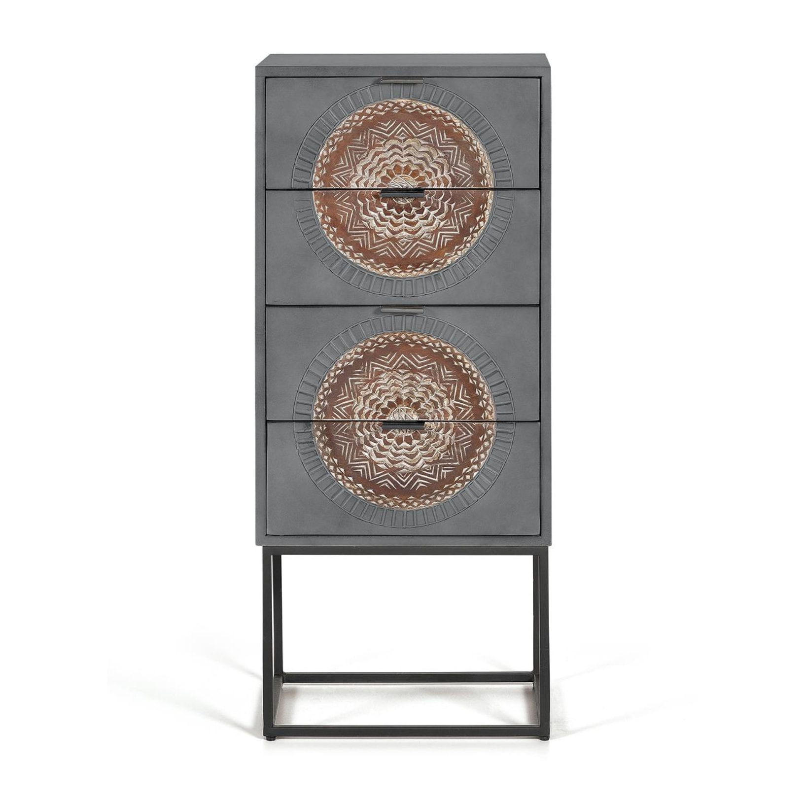 Sinfonier de Madera de Mango 45 Cm Estilo Étnico Contemporáneo Industrial