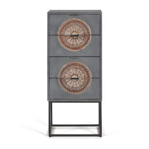 Sinfonier de Madera de Mango 45 Cm Estilo Étnico Contemporáneo Industrial