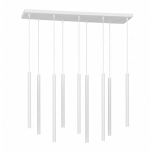 Lampada a sospensione Selter in acciaio bianco opaco