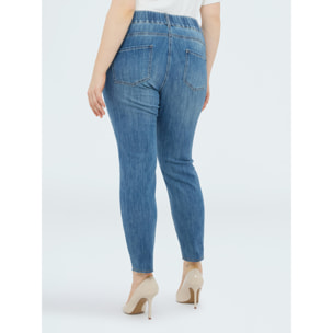 Fiorella Rubino - Jeans Skinny con ricamo macramè - Azzurro