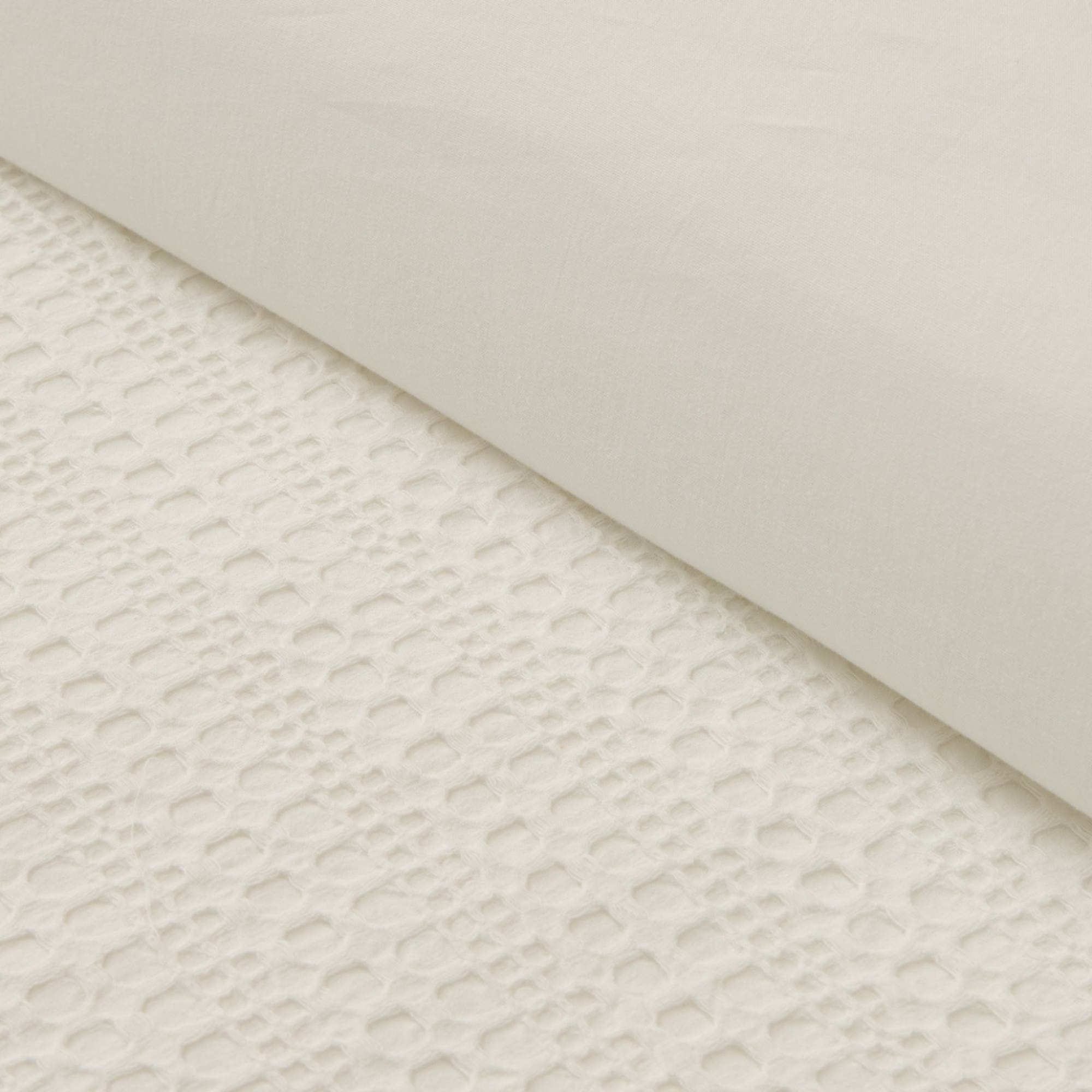 Funda nórdica algodón 180 hilos textura piqué Pana color blanco 100% Algodón