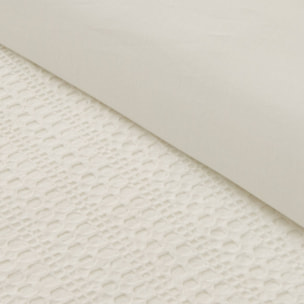 Funda nórdica algodón 180 hilos textura piqué Pana color blanco 100% Algodón