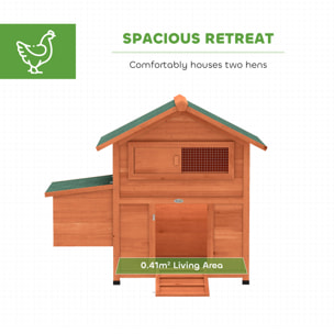 Poulailler niche en bois avec pondoir perchoir porte rampe verrouillable et fenêtre