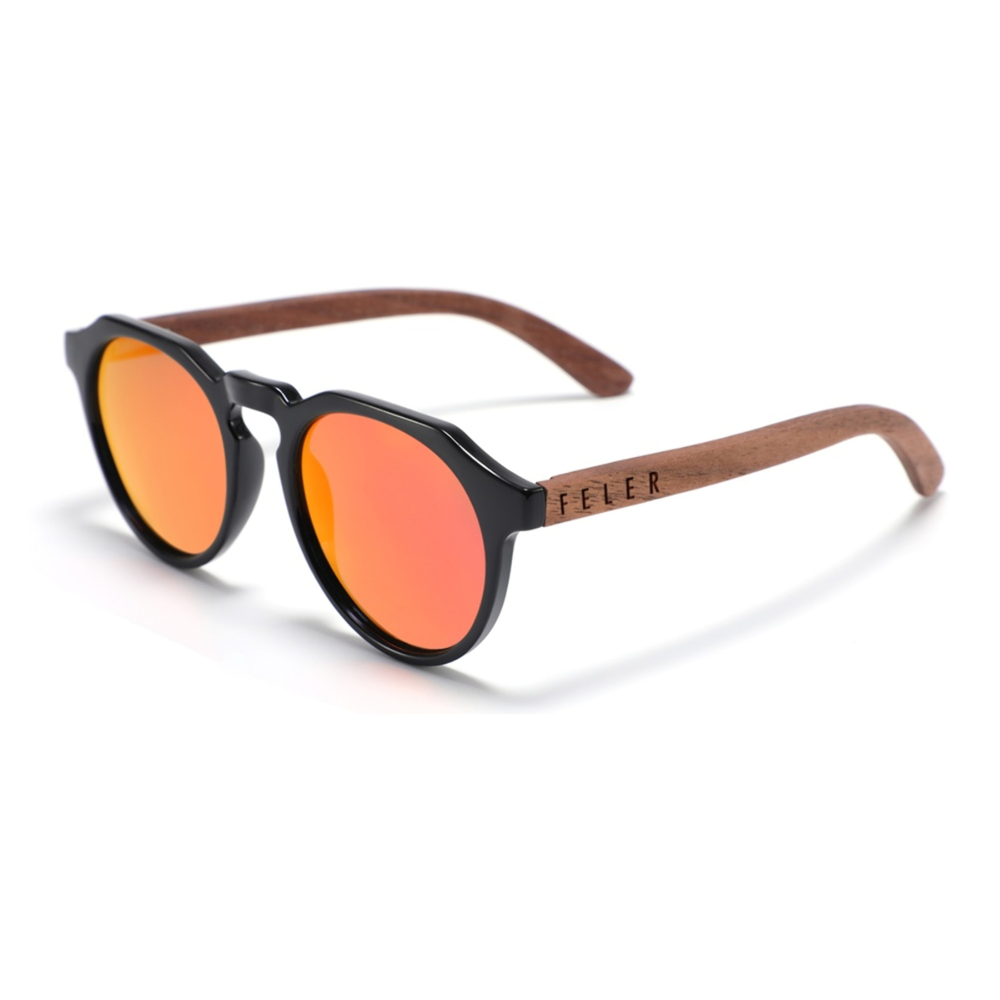 Gafas de Sol Feler 1526M-5 Polarizadas de Madera Unisex 43 mm