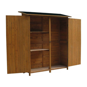 Armoire de jardin "Espacio" - 140 x 49 x 162 cm - Marron