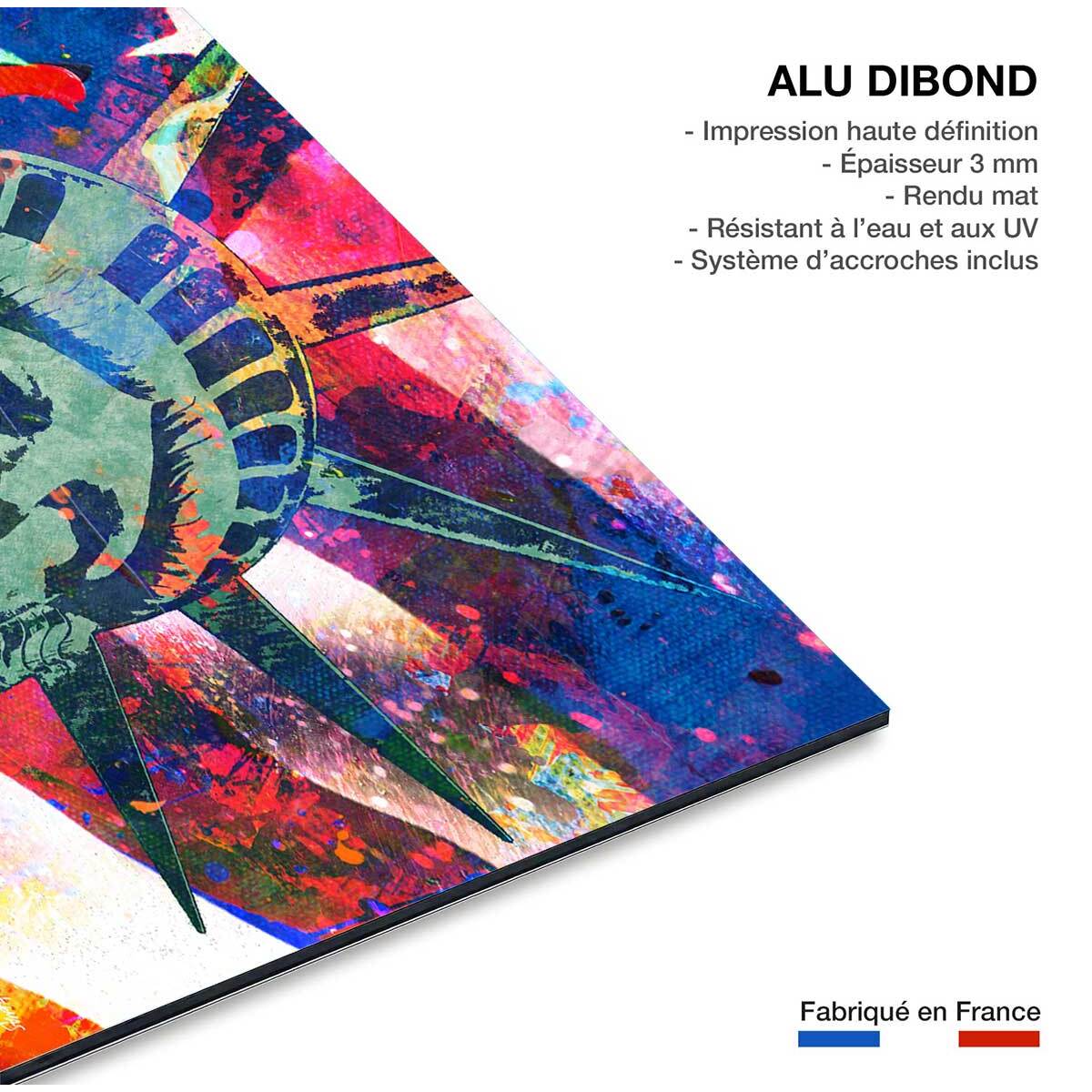 Tableau Affiche illustration graffiti statut de la liberté Tableau alu Dibond