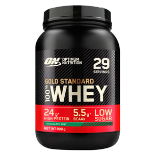 Gold Standard 100% Whey Proteine Isolate in Polvere con Aminoacidi Cioccolato alla Menta - Barattolo da 899g