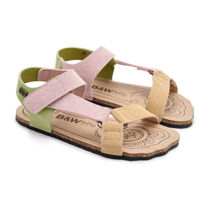 Sandalias Abiertas Barefoot Goflex en Multicolor