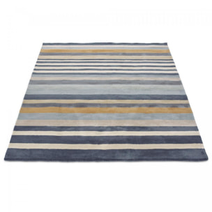 Tapis salon et chambre fait à la main en laine motif géométrique