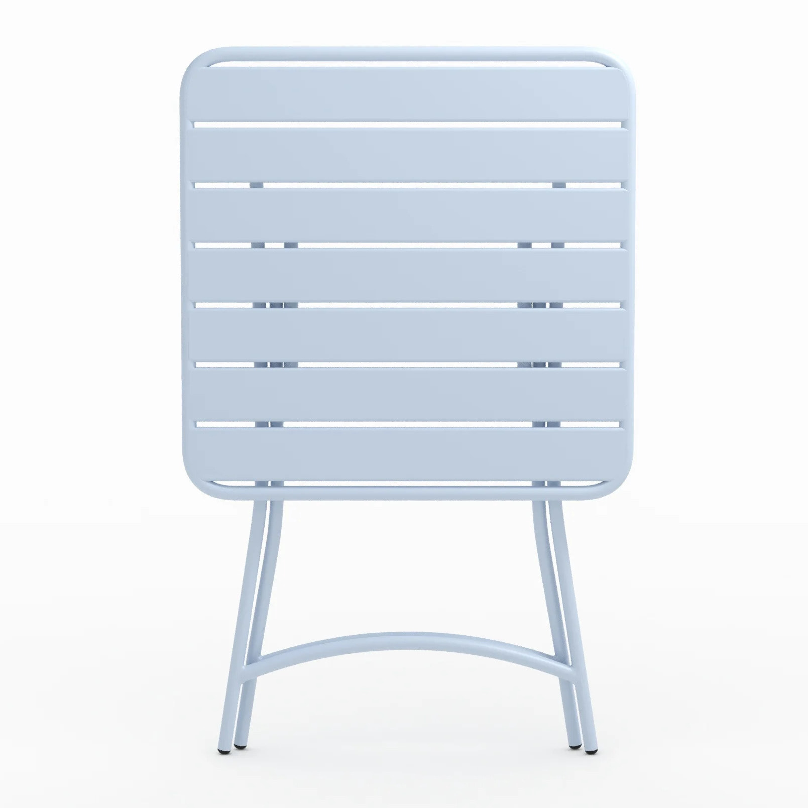 Table de jardin pliante en métal bleu pastel 2 personnes - Yumi