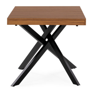 Mesa de Comedor Extensible Palermo efecto Nogal, 140-180 cm