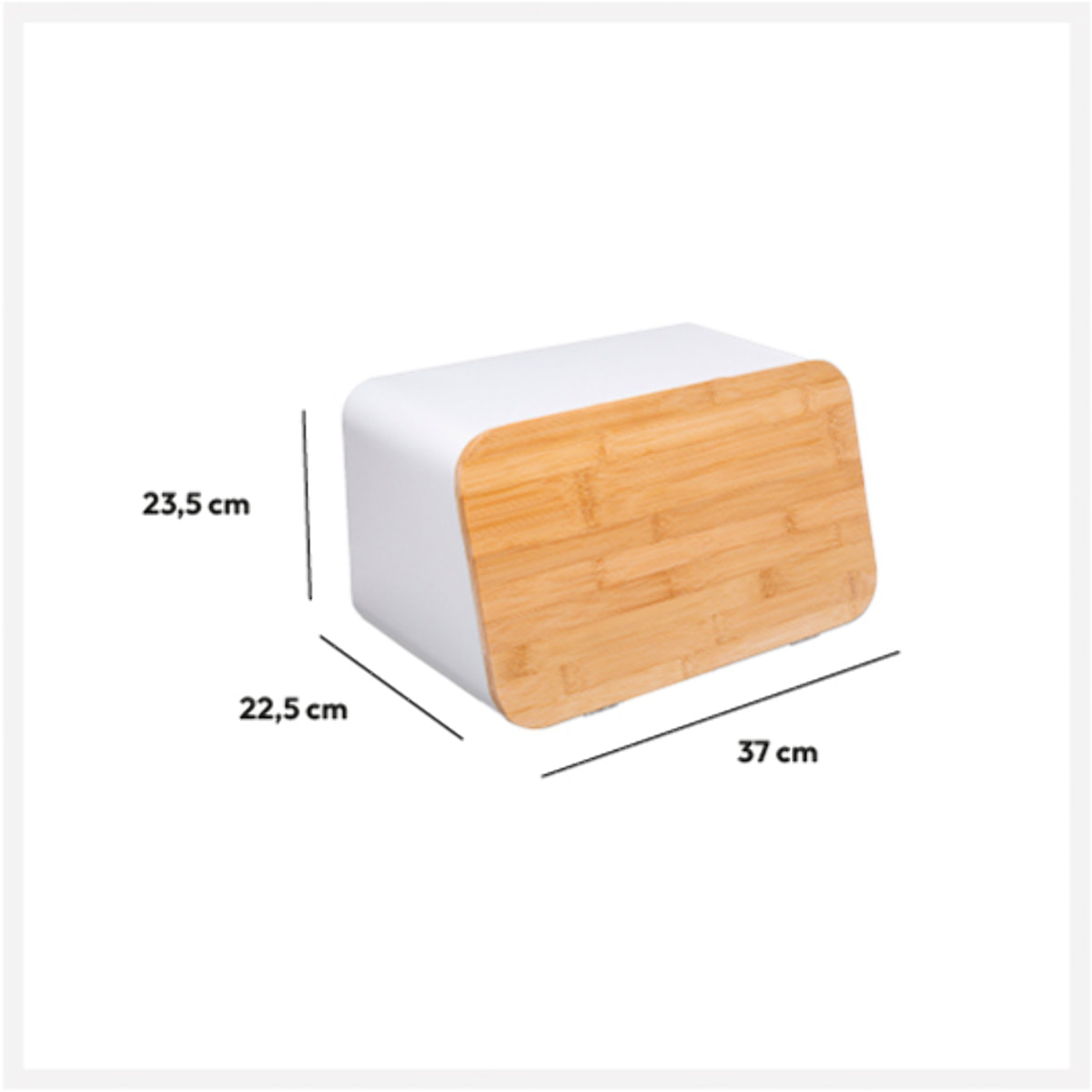 Boîte à pain et planche 37cm Blanc Modern Color