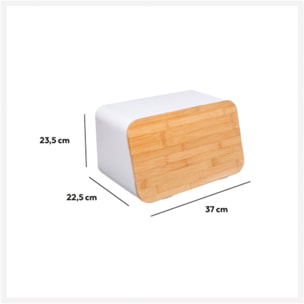 Boîte à pain et planche 37cm Blanc Modern Color
