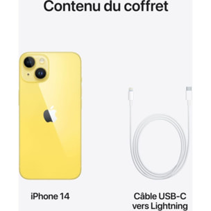 Smartphone APPLE iPhone 14 Jaune 128Go 5G