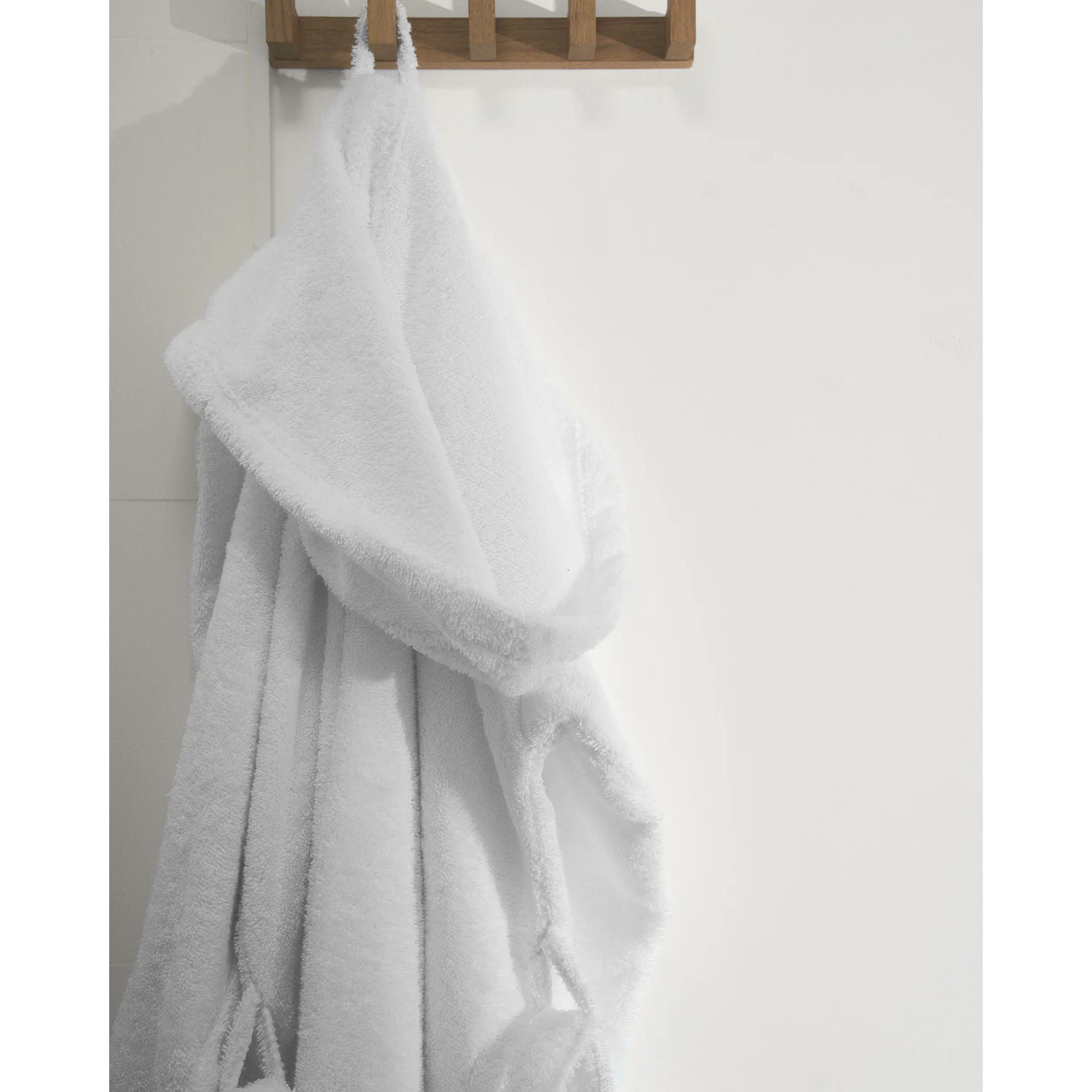 Albornoz capucha 450gr unisex blanco