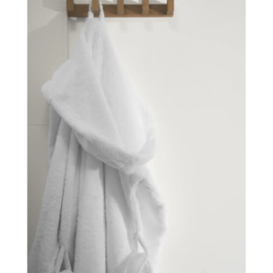 Albornoz capucha 450gr unisex blanco