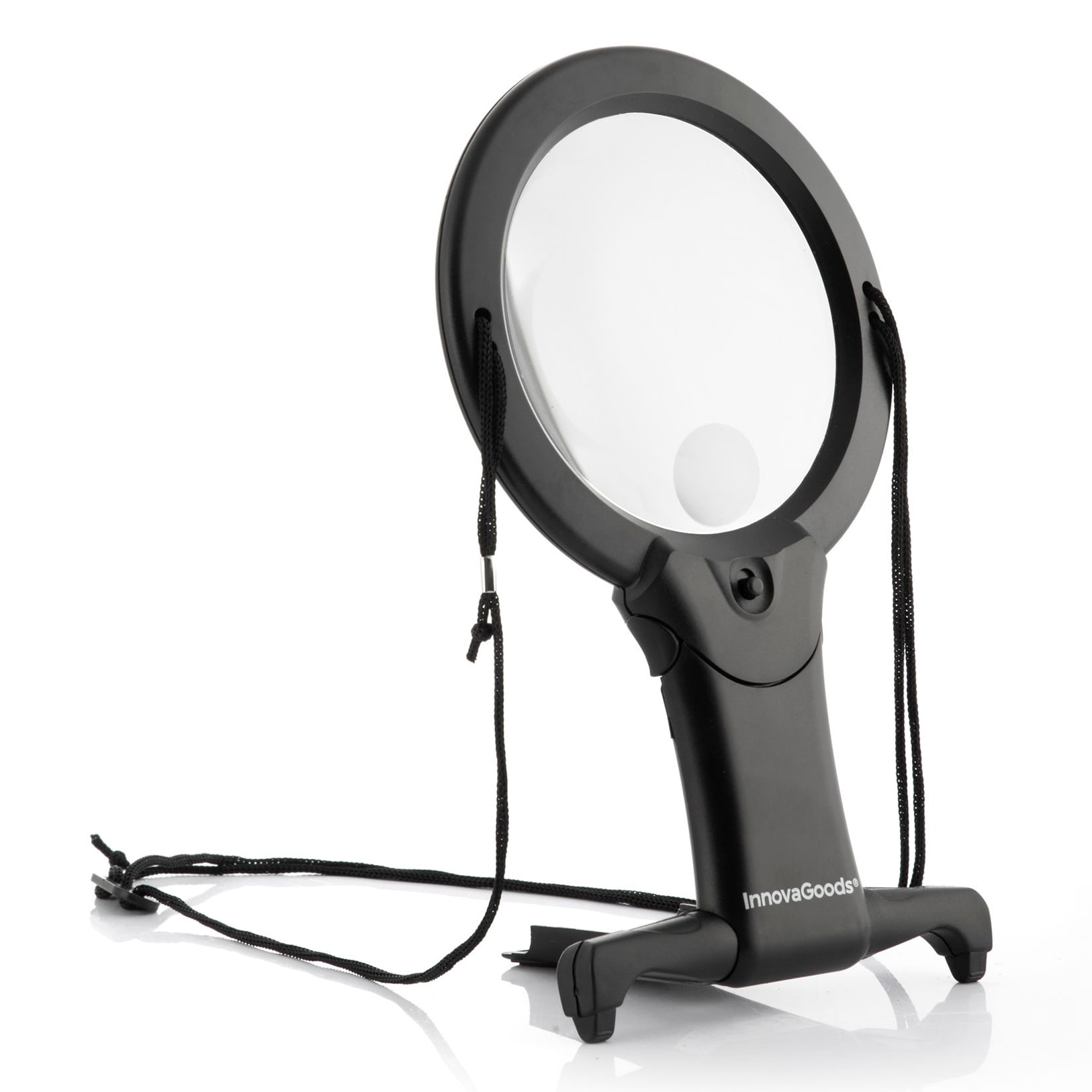 Lente d'ingrandimento con Led - nero - 13,5x2x22,5 cm