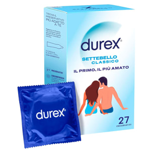 Preservativi Durex Settebello Classico con Forma Easy On - Confezione da 27 Profilattici