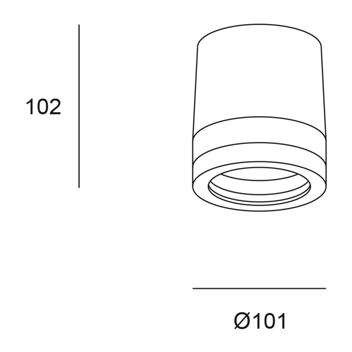 Forlight Plafon Ip54 Selene Gu10 35W Gris