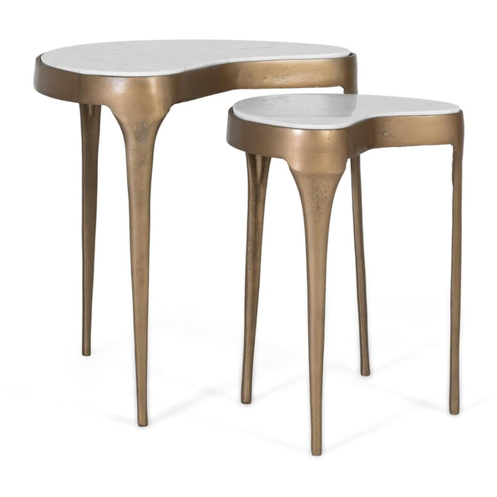 Juego de 2 mesas de centro - 50x50x37