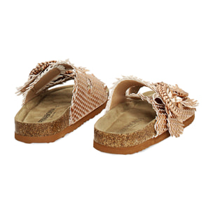 Sandali bio rosa-oro intrecciati