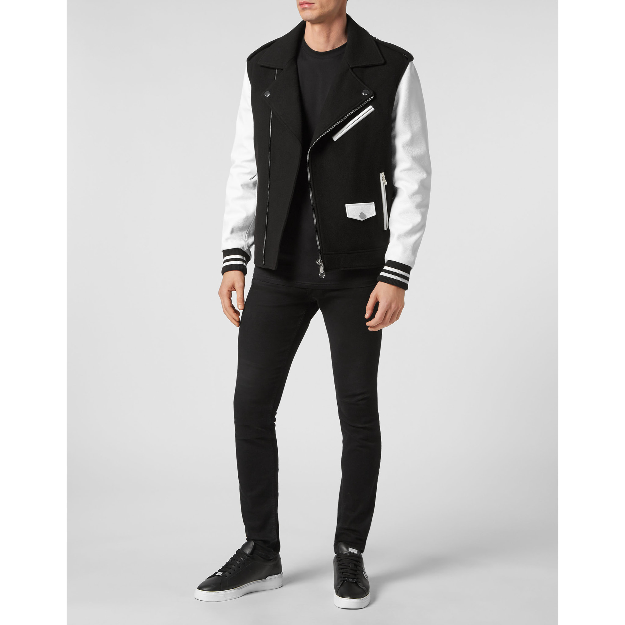 PHILIPP PLEIN Giacca biker in pelle