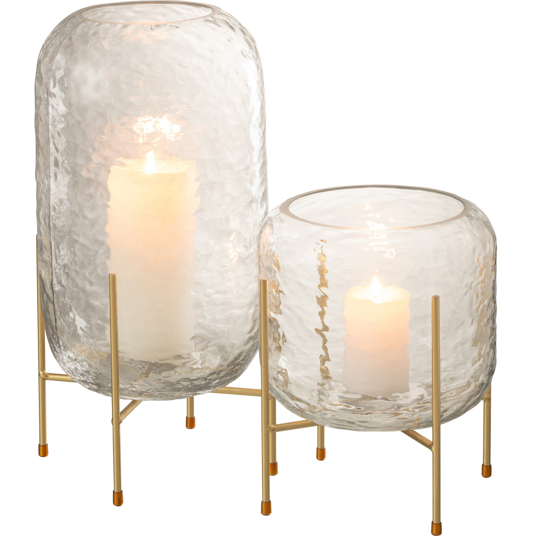 J-Line vase Rond Sur Pied - verre - transparent - large - 37 cm hoog