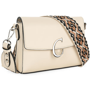 Bolso Bandolera Mujer Sint/Pu Cimarron Albany Marfil