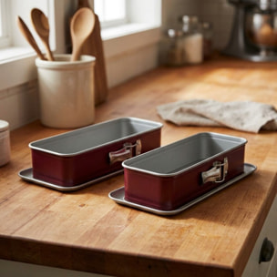 Lot de 2 moules à cakes à charnière 30 cm Dr. Oetker Back-Liebe Bicolor