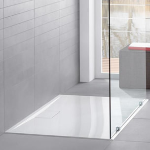 Pack receveur de douche antidérapant 100 x 90 Architectura Metalrim rectangle blanc + Kit d'étanchéité WEDI