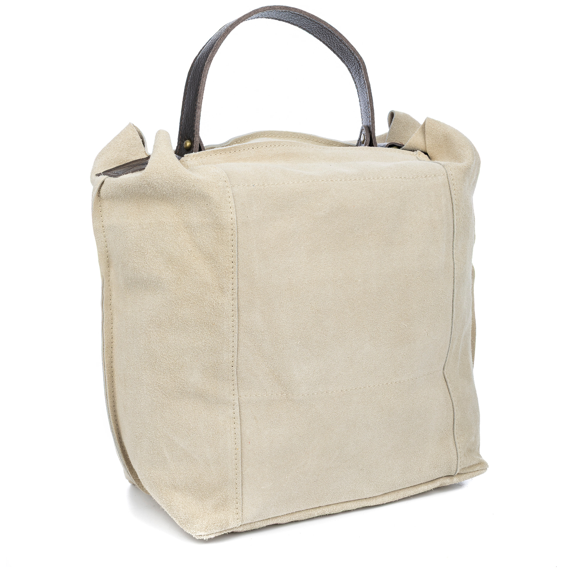 Avigliano borsa shopper donna. Pelle scamosciata autentica.