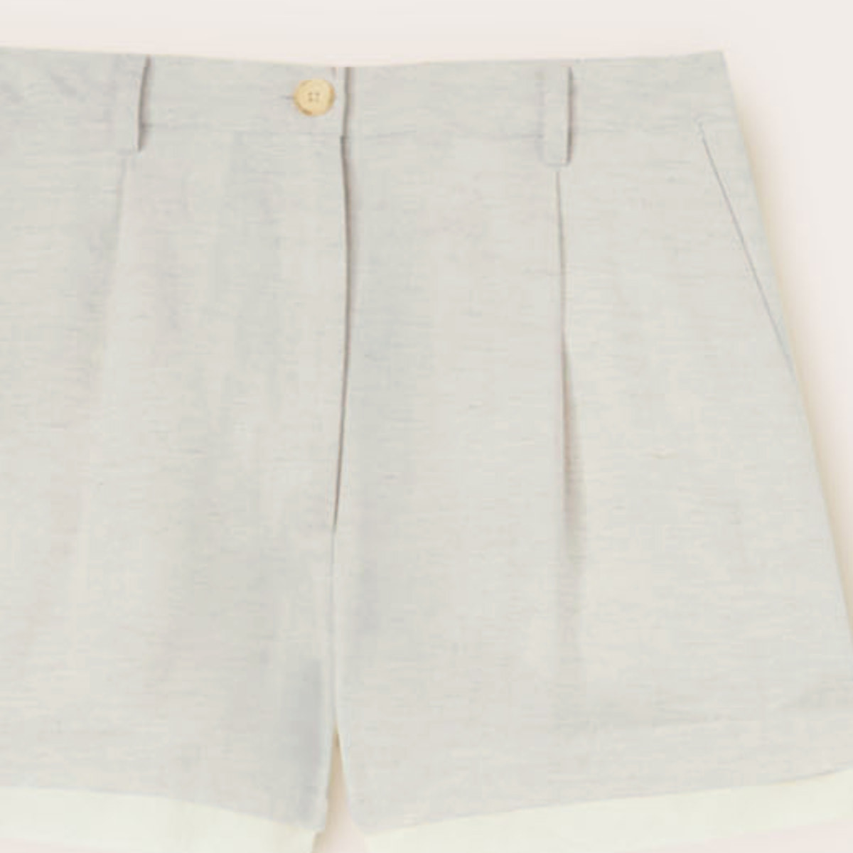 Motivi - Pantaloni cropped in misto lino - Bianco
