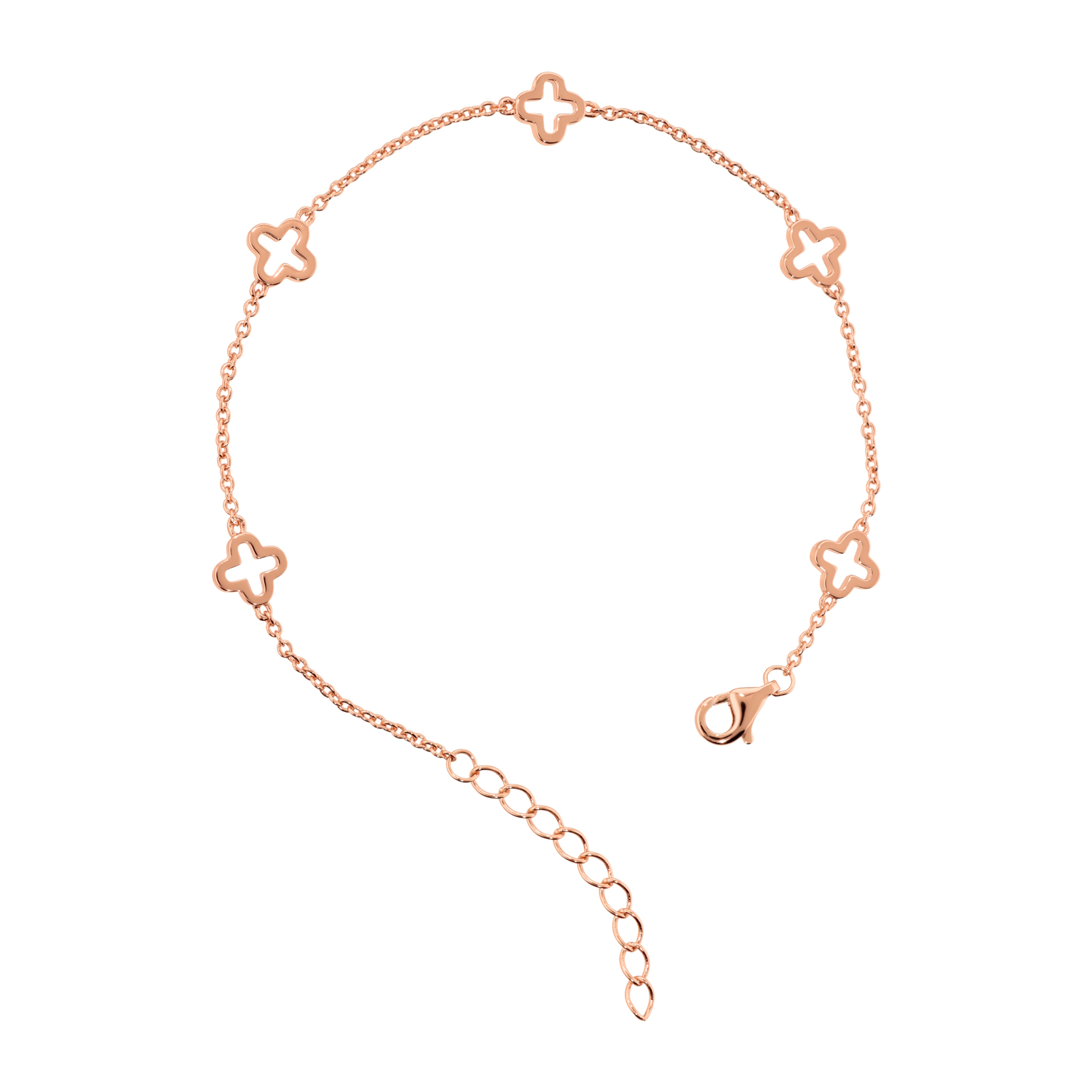 Collana con Ciondoli a Quadrifoglio Traforati