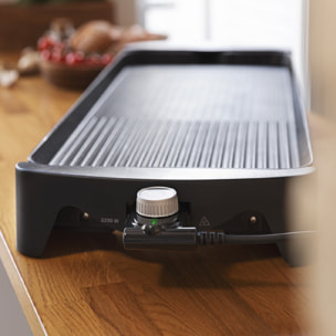 Cecotec Tasty&Grill 3000 RockWater L. 2200 W, grande surface 65 x 30 cm, revêtem