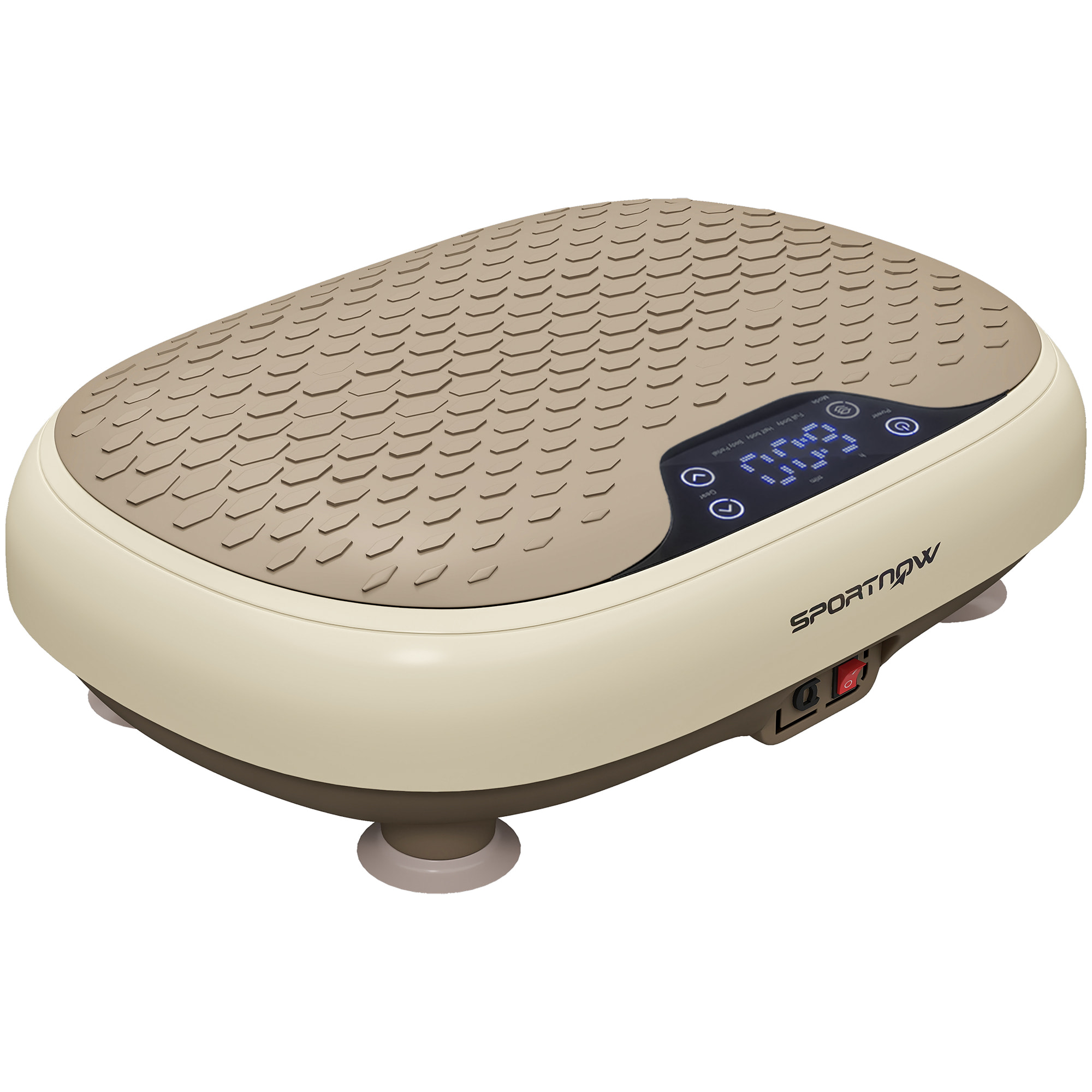 Plateforme vibrante oscillante 20 niveaux d'intensité 3 prog. écran LED télécommande beige