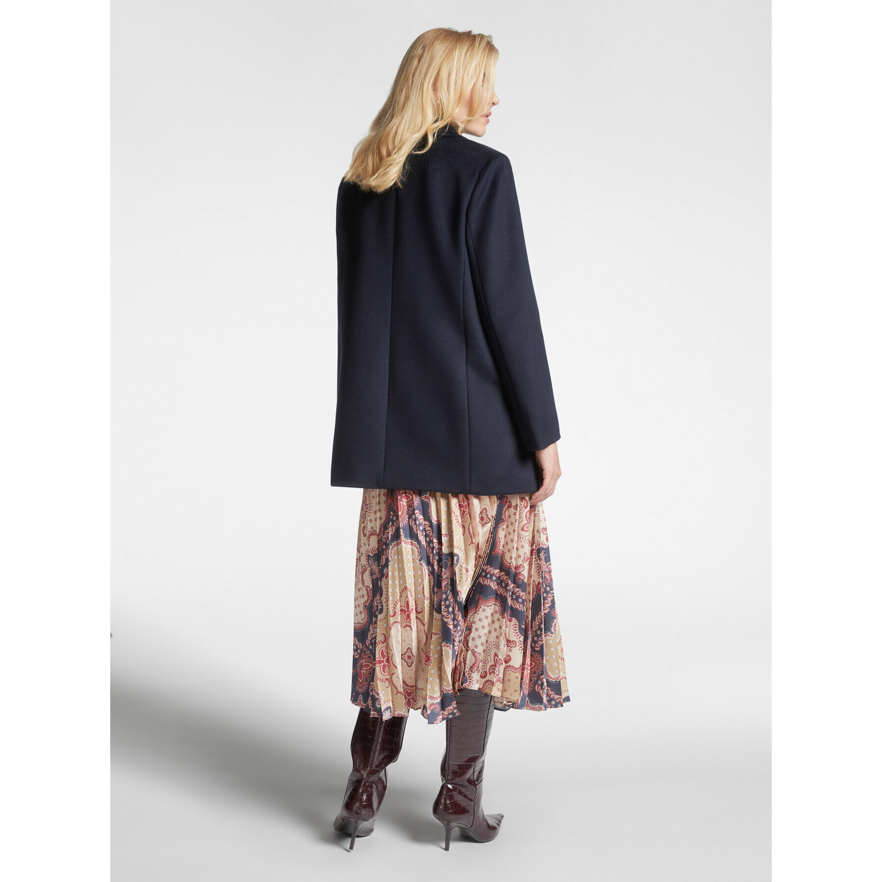 Elena Mirò - Giaccone peacoat in lana luxury - Blu