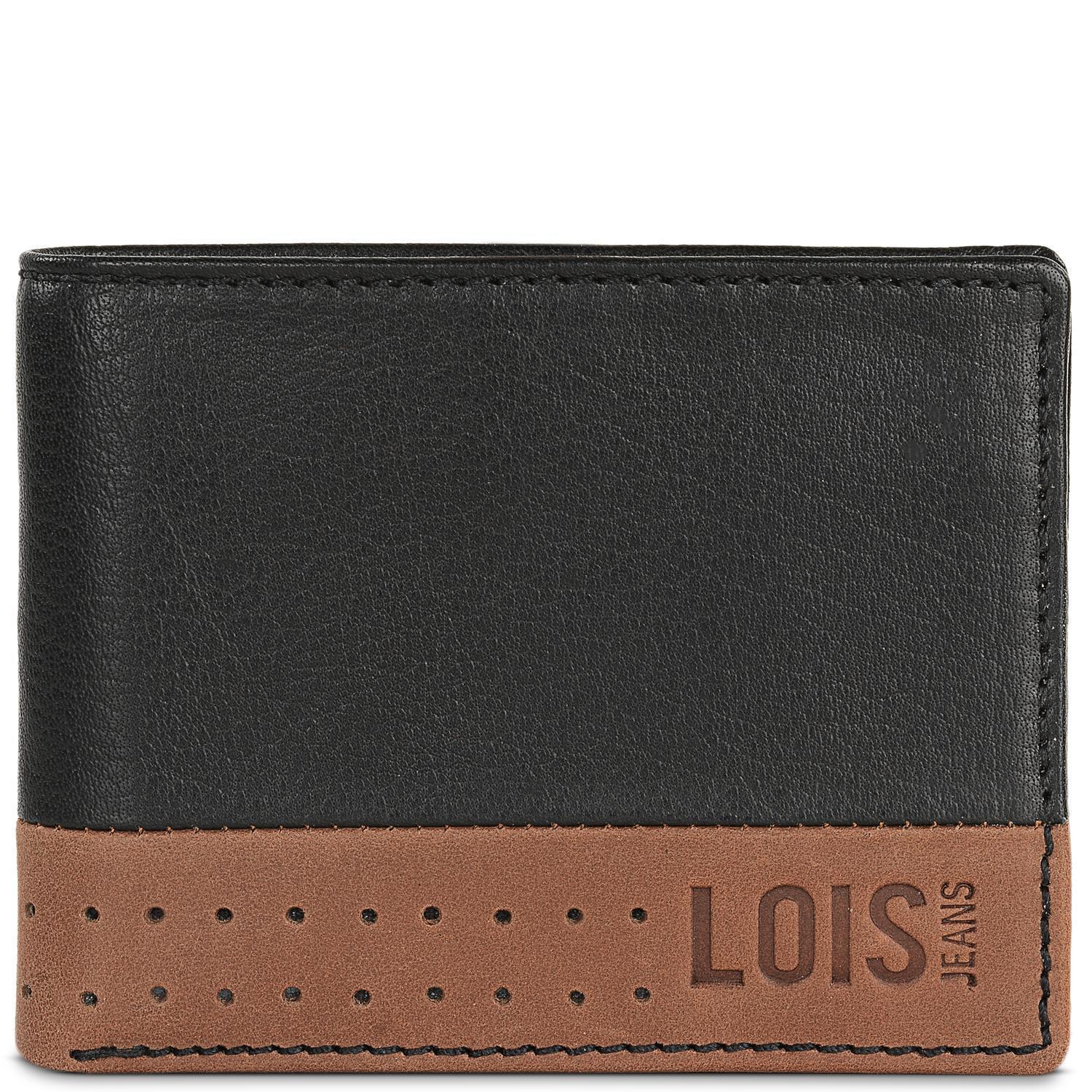 Cartera Hombre Piel Lois Durham Negro-Tan