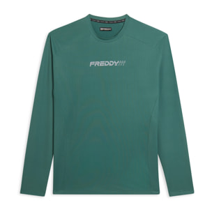 T-shirt slim manica lunga con fit tecnico