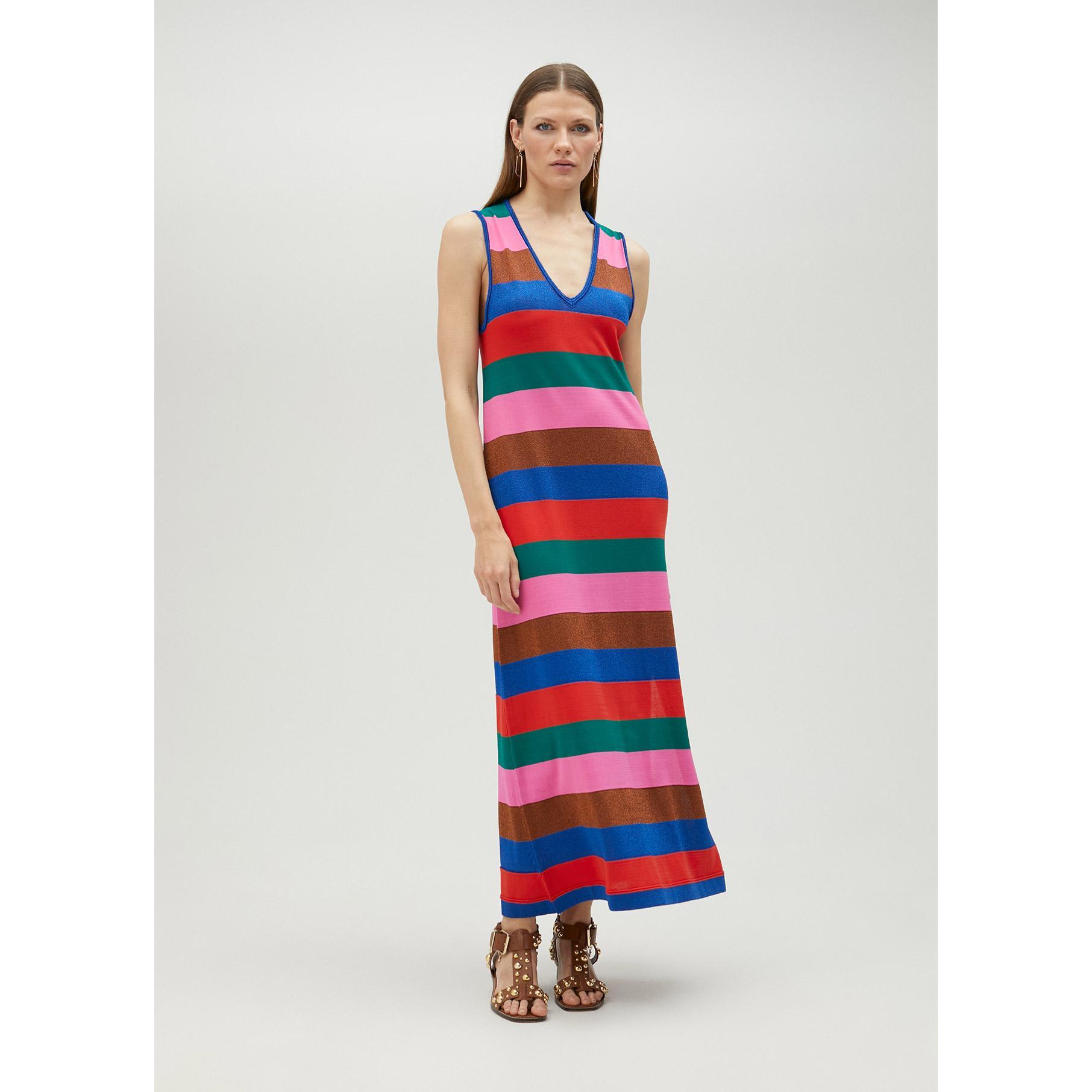 Vestito midi a righe
