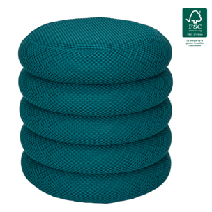 POUF RANGEMENT ATOME BLEU