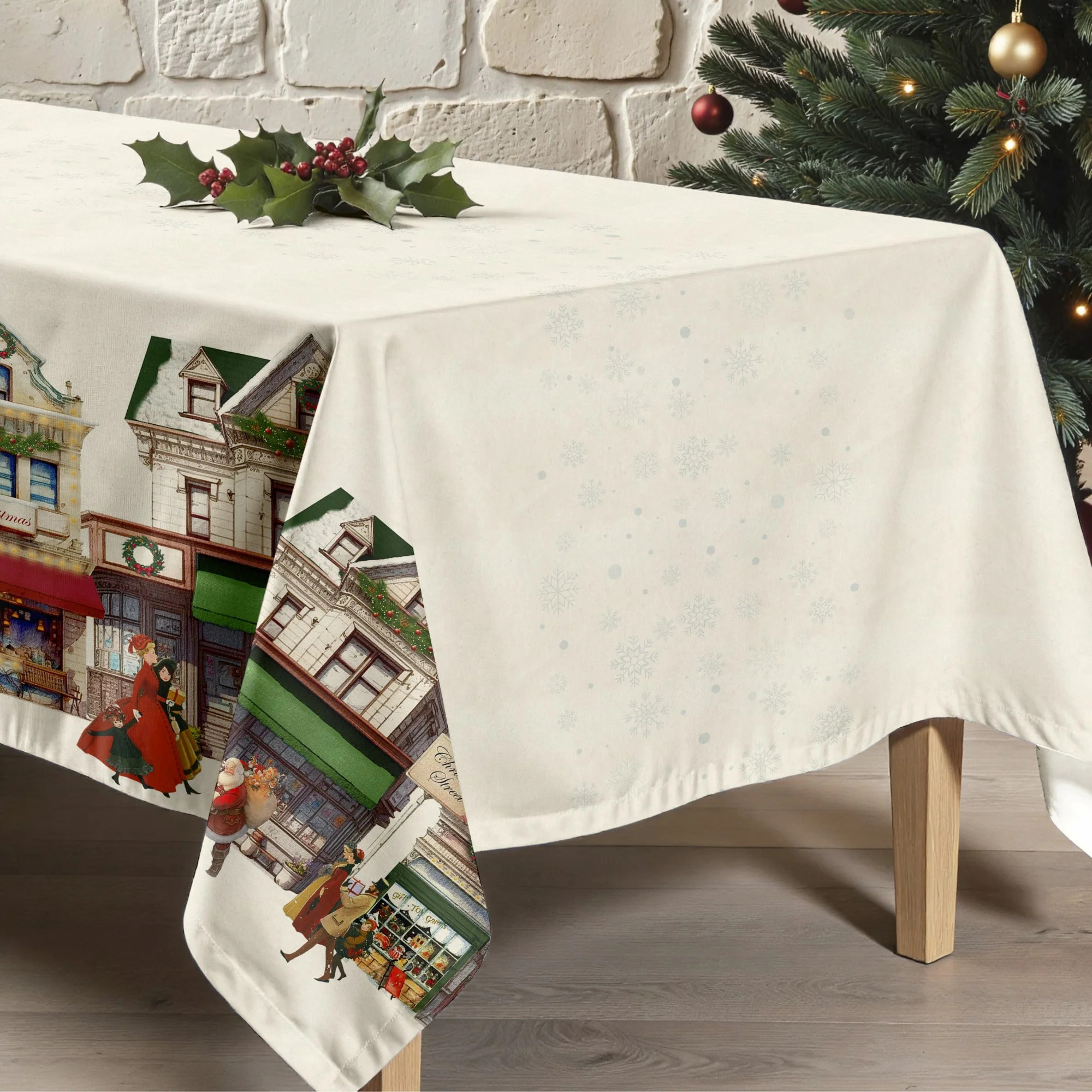 Nappe anti-taches Christmas city 100