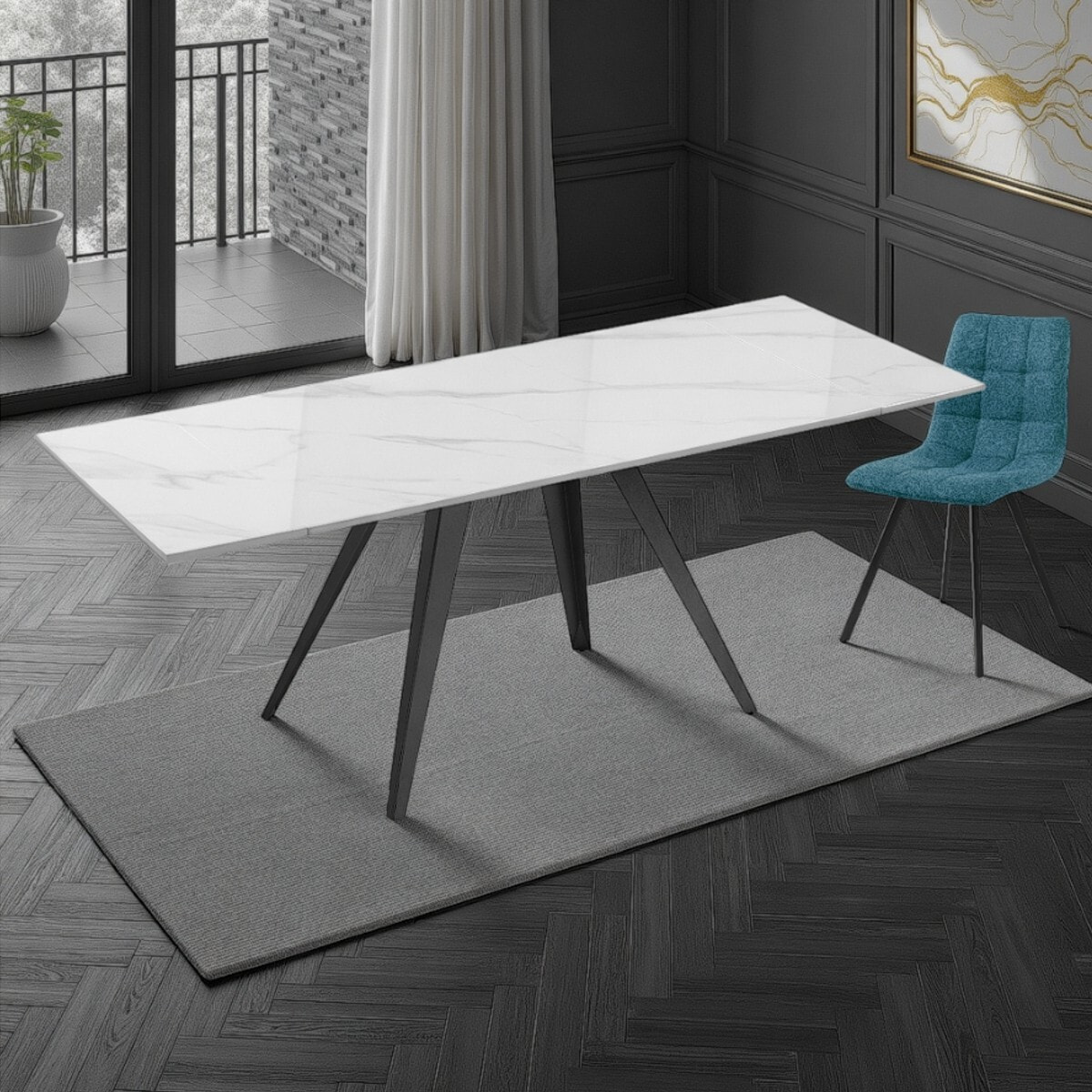 Tomasucci Table extensible EKA MARBRE BLANC