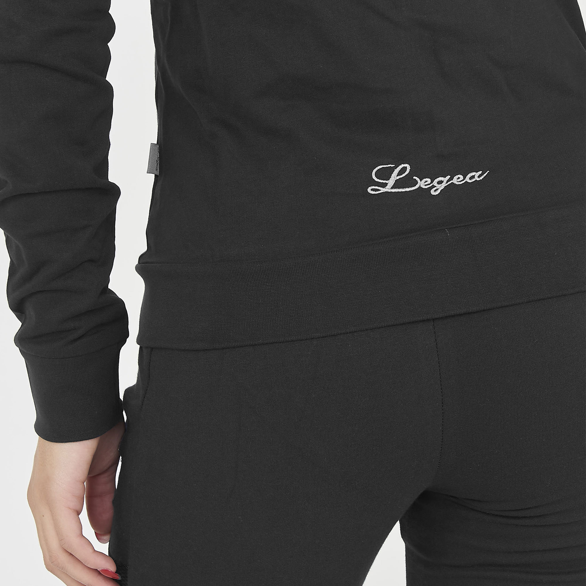 Felpa sportiva con zip DAIR nera