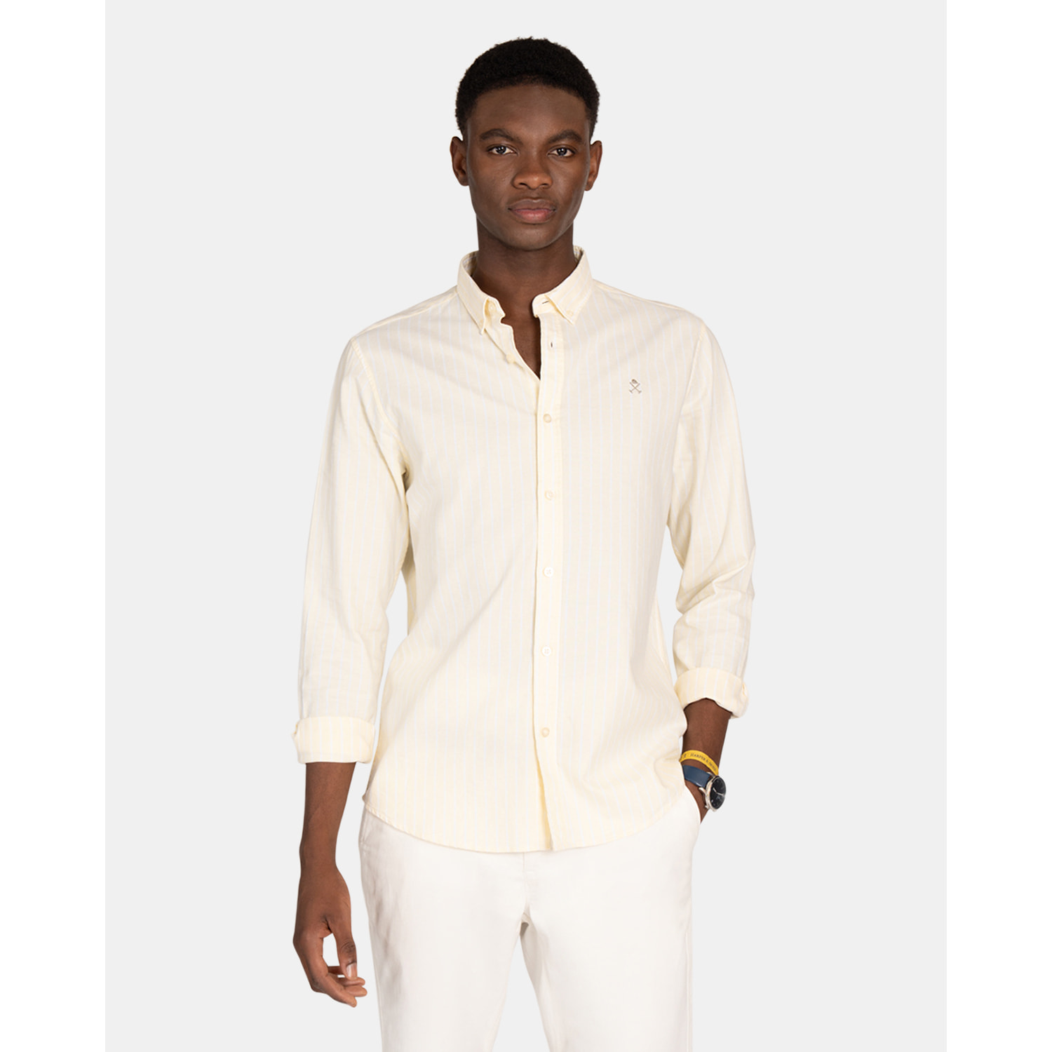 CAMISA SHORELINE STRIPED OXFORD