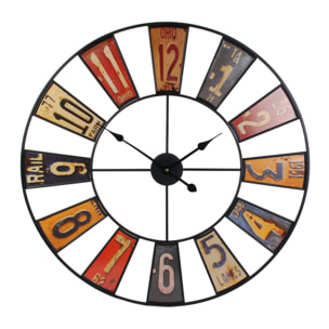 Horloge Recyclerie 80cm A Pile