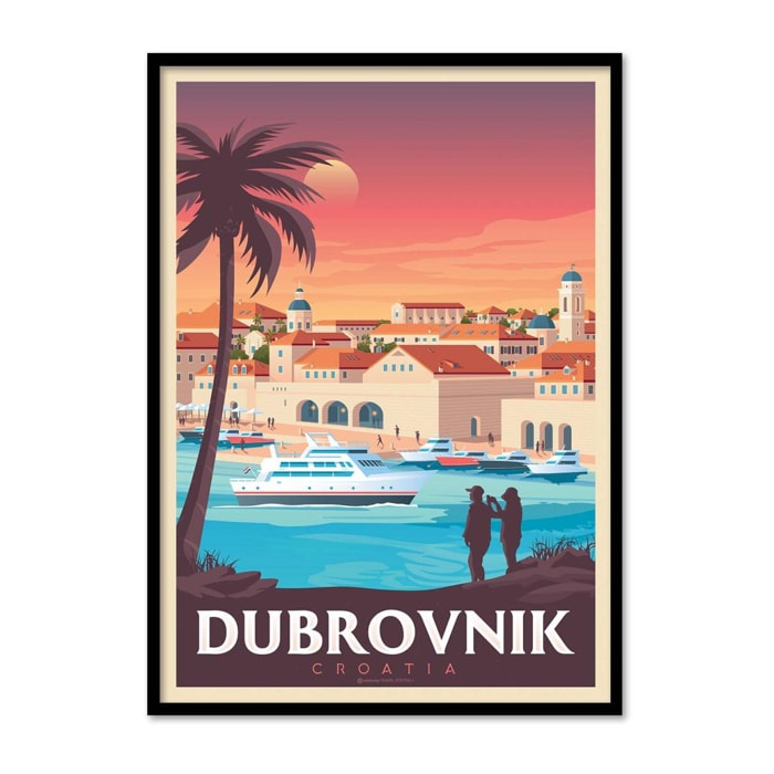Art-Poster - Dubrovnik - Olahoop Travel Posters - 50 x 70 cm