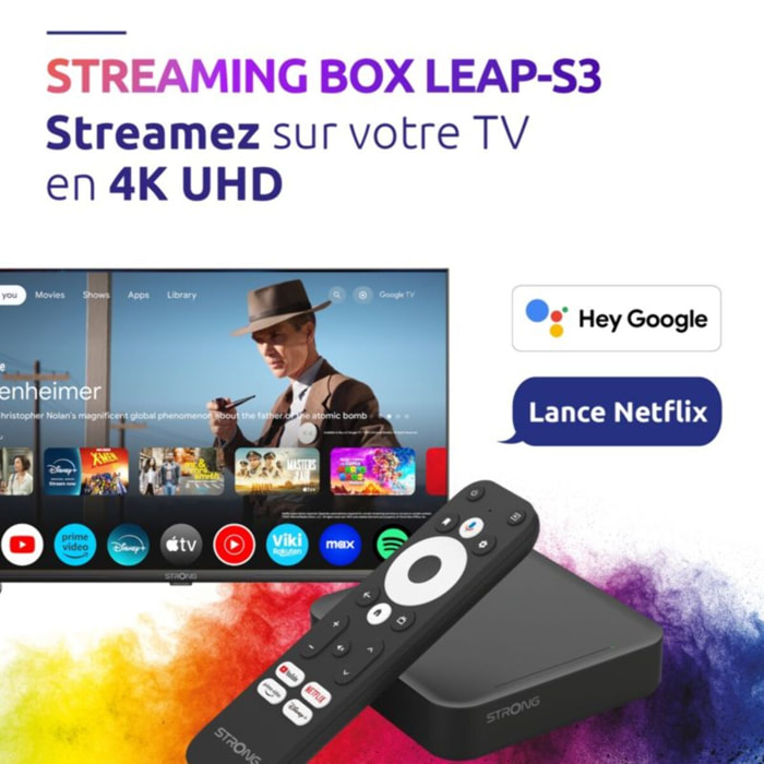 Passerelle multimédia STRONG LEAP-S3 Box Google TV 4K Chromecast